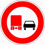 Verkehrsschild Überholverbot LKW